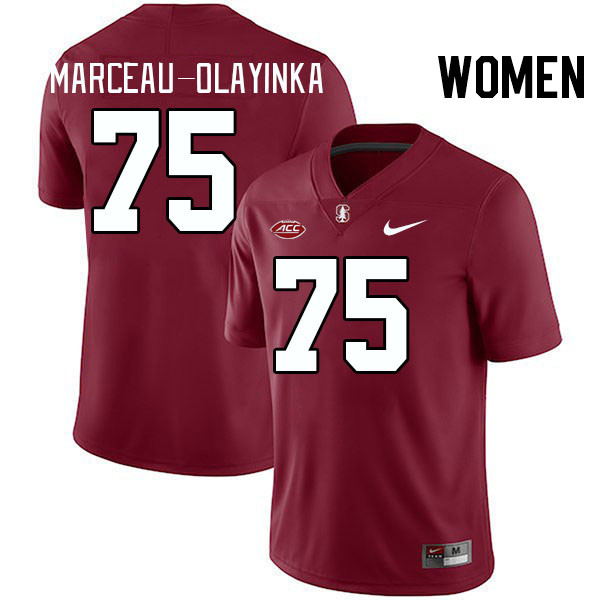 Women #75 Braden Marceau-Olayinka Stanford Cardinal 2024 ACC Conference College Football Jerseys Sti